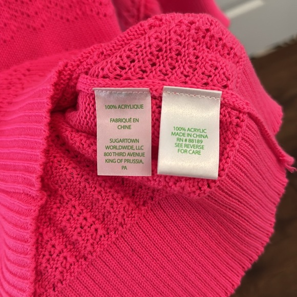 Lilly Pulitzer Hot Pink Knit Sweater - Picture 6 of 6